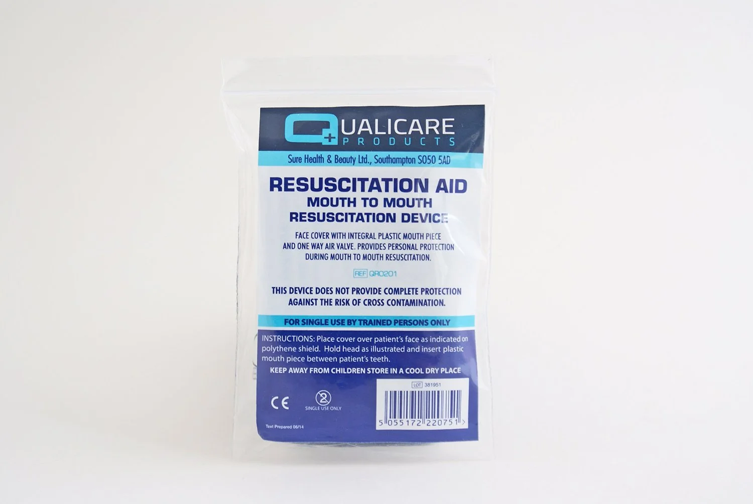 Resuscitation Aid (£0.85 + VAT)