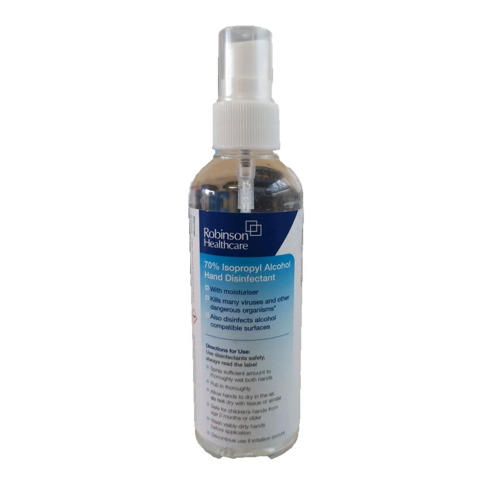 70% Isopropyl Alcohol (IPA) Disinfectant Hand Spray (£3.00 + VAT)