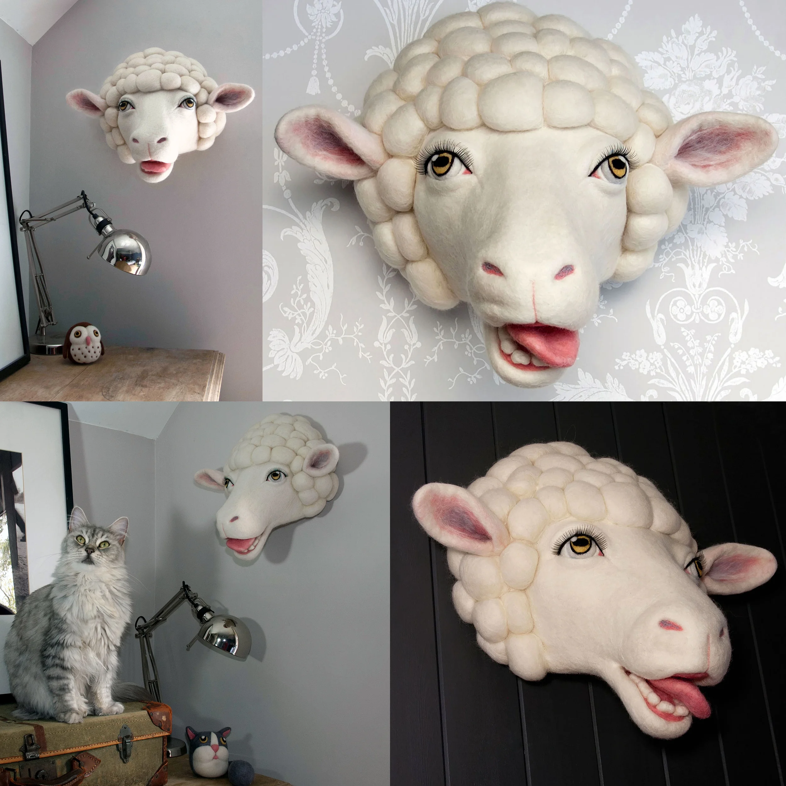 Felted sheep wool trophy head fauxidermy .jpg