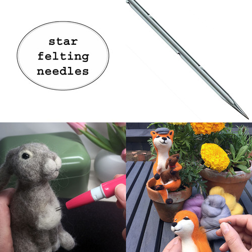 Professional felting needles triangular — Fudge and Mabel