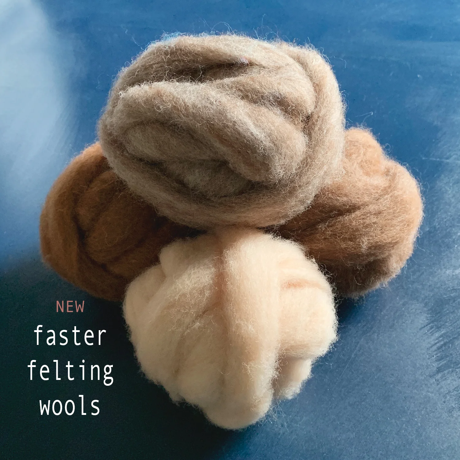 faster felting wool