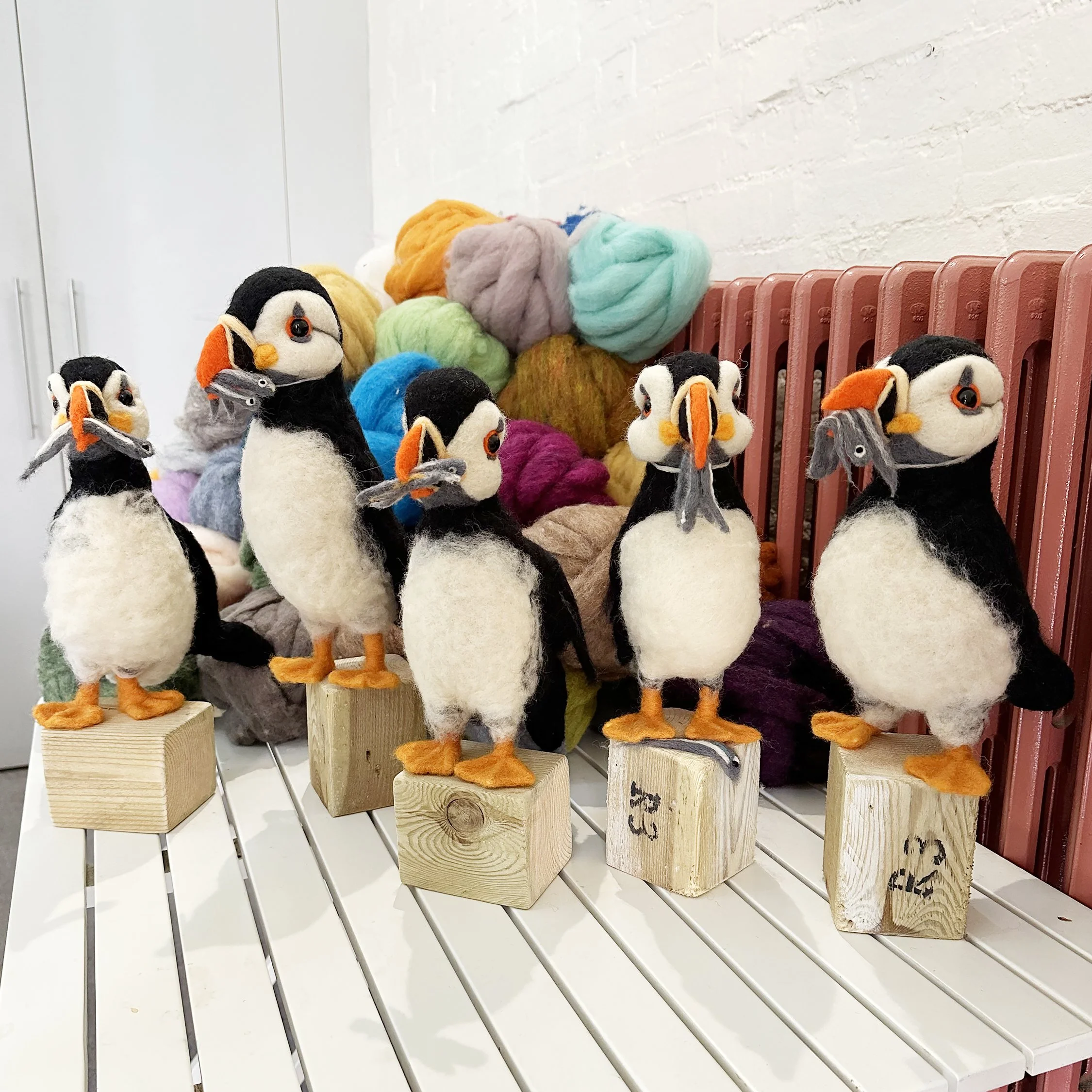 Needle Felting Workshop / Puffin on driftwood / 2 day intermediate workshop FULLY BOOKED