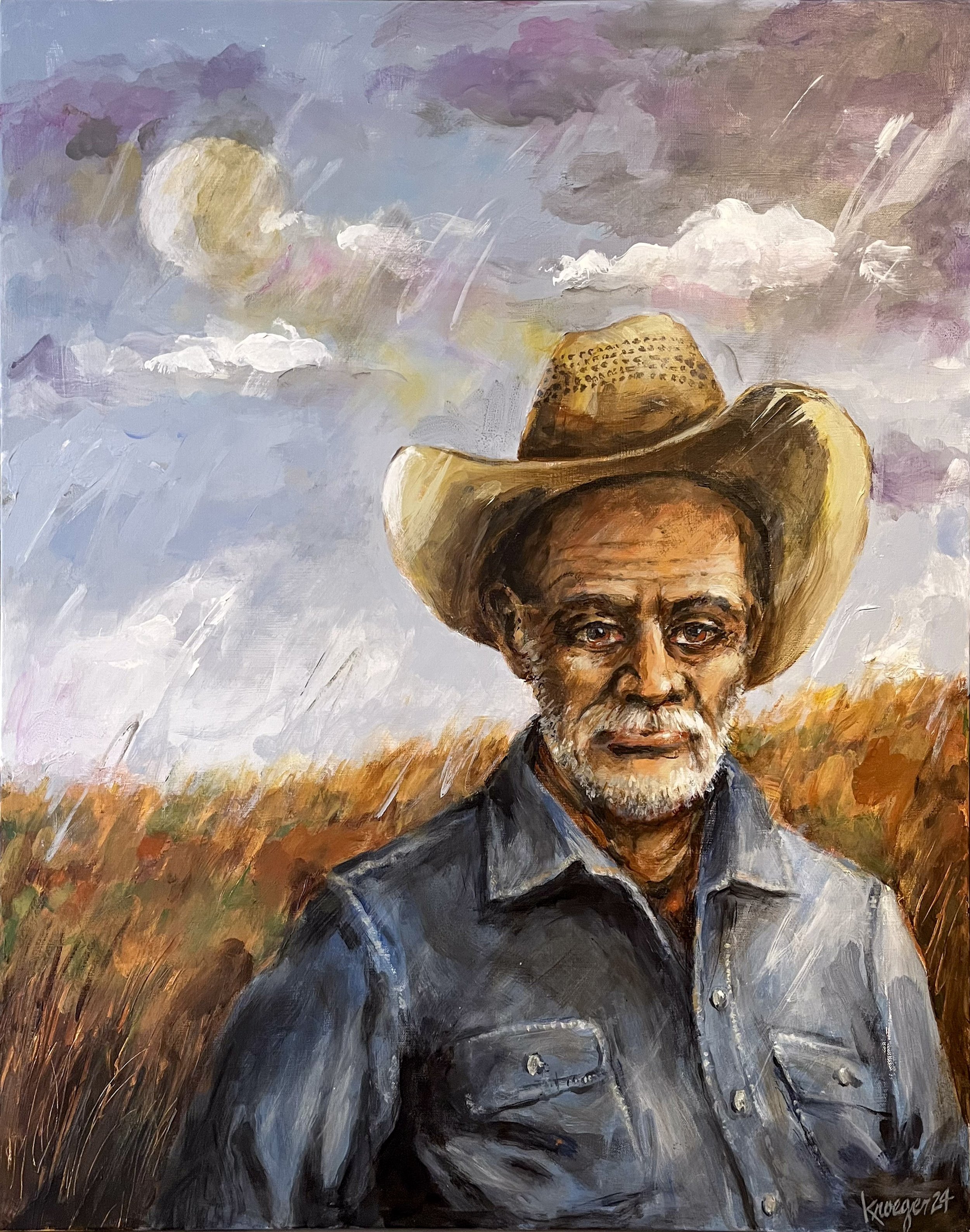 Go West Young Man, 2024 Acrylic on Canvas 29” x 23”