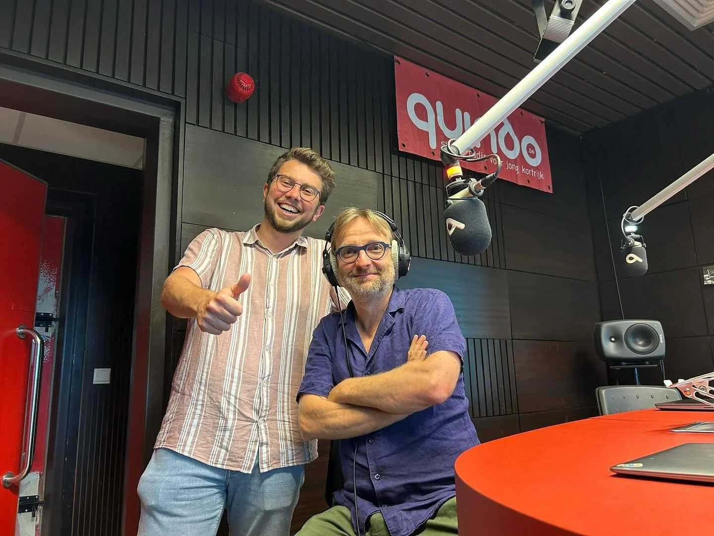 Great voice-over session at @quindo in Kortrijk with @bartvanloo behind the mic. 

The recording is for an upcoming film about the Van Lymborch Brothers, possibly the greatest painters of the late Middle Ages. It&rsquo;s a project we&rsquo;re current