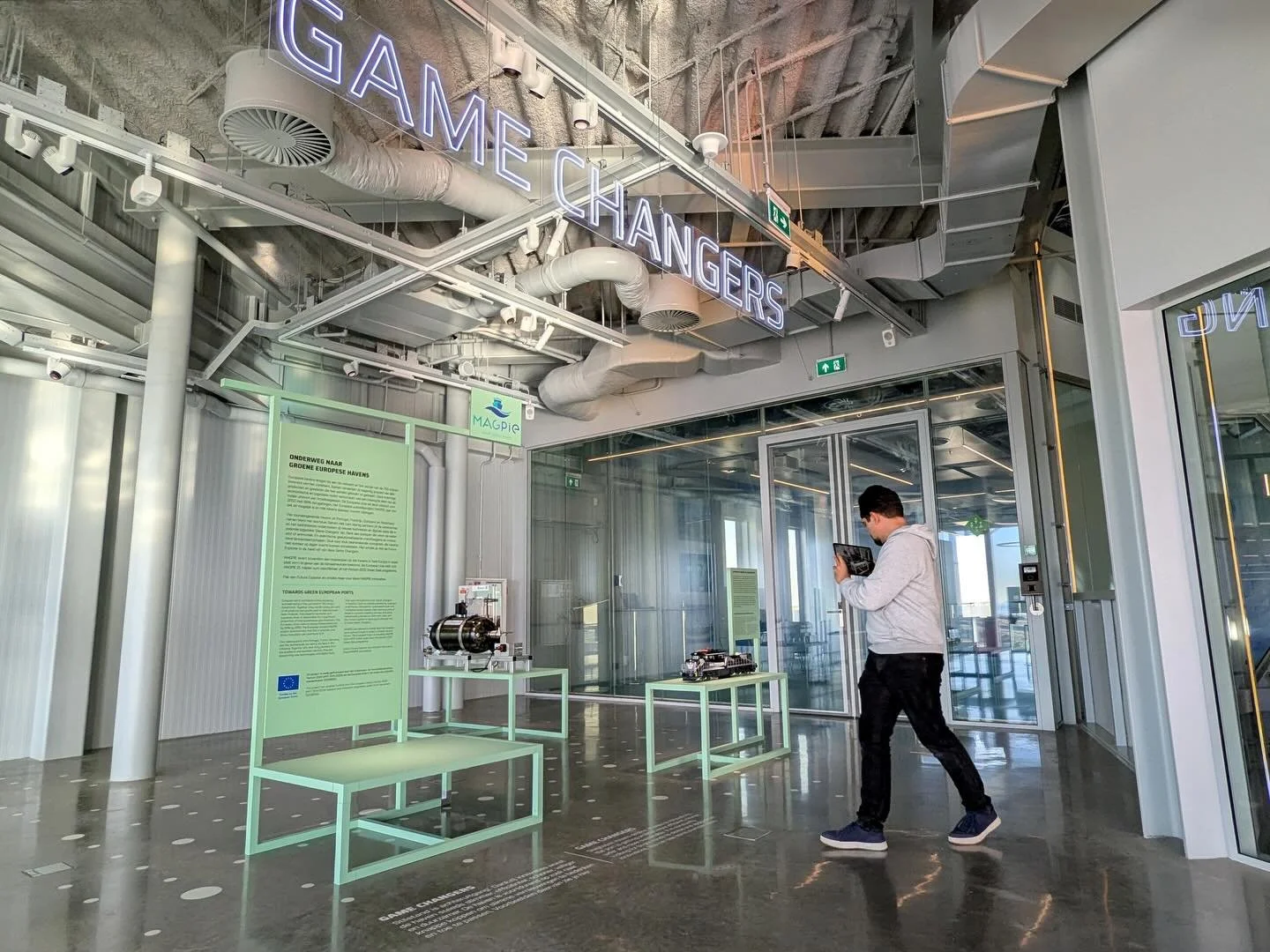 Back at @portlantis_rotterdam to update &ldquo;Game Changers&rdquo; &ndash; an AR experience that introduces visitors to companies and projects driving innovation in the Port of Rotterdam.&nbsp;&nbsp;

This time, we replaced the previous set of compa