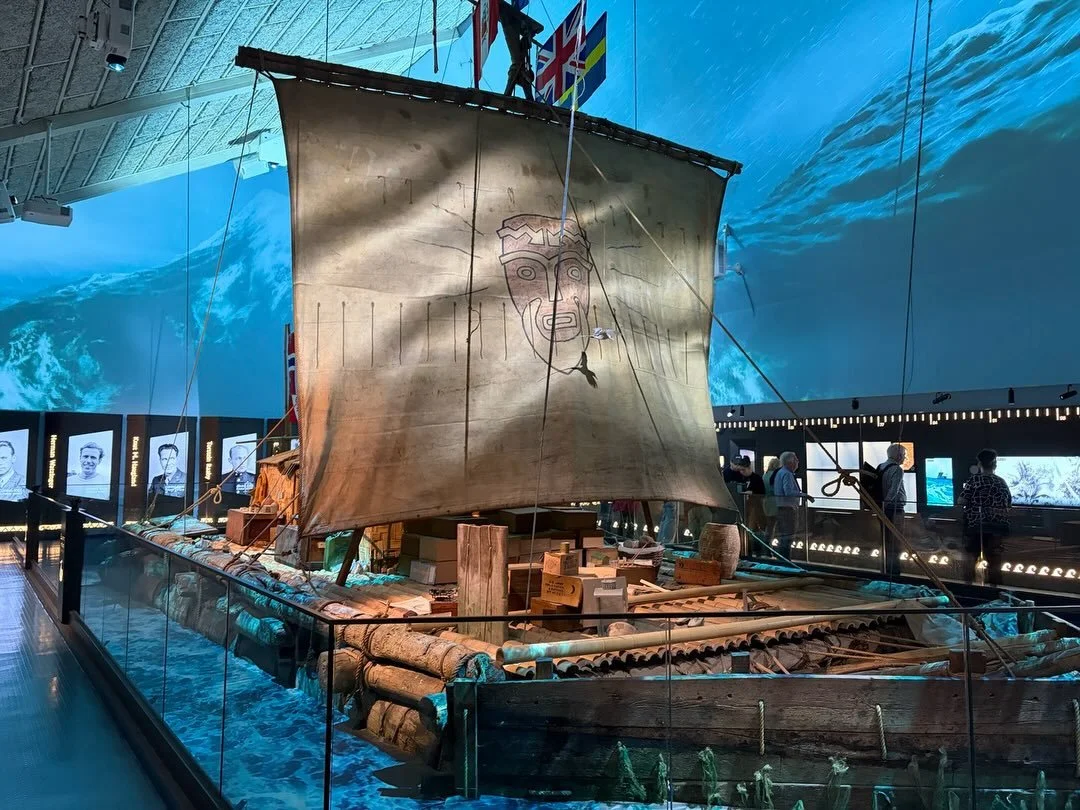 A closer look at the new exhibition at @kontikimuseet &ndash; a museum dedicated to Thor Heyerdahl&rsquo;s life and legacy. At the centre of the exhibition is the original balsa raft from the legendary Kon-Tiki voyage.&nbsp;

Around the raft, we crea