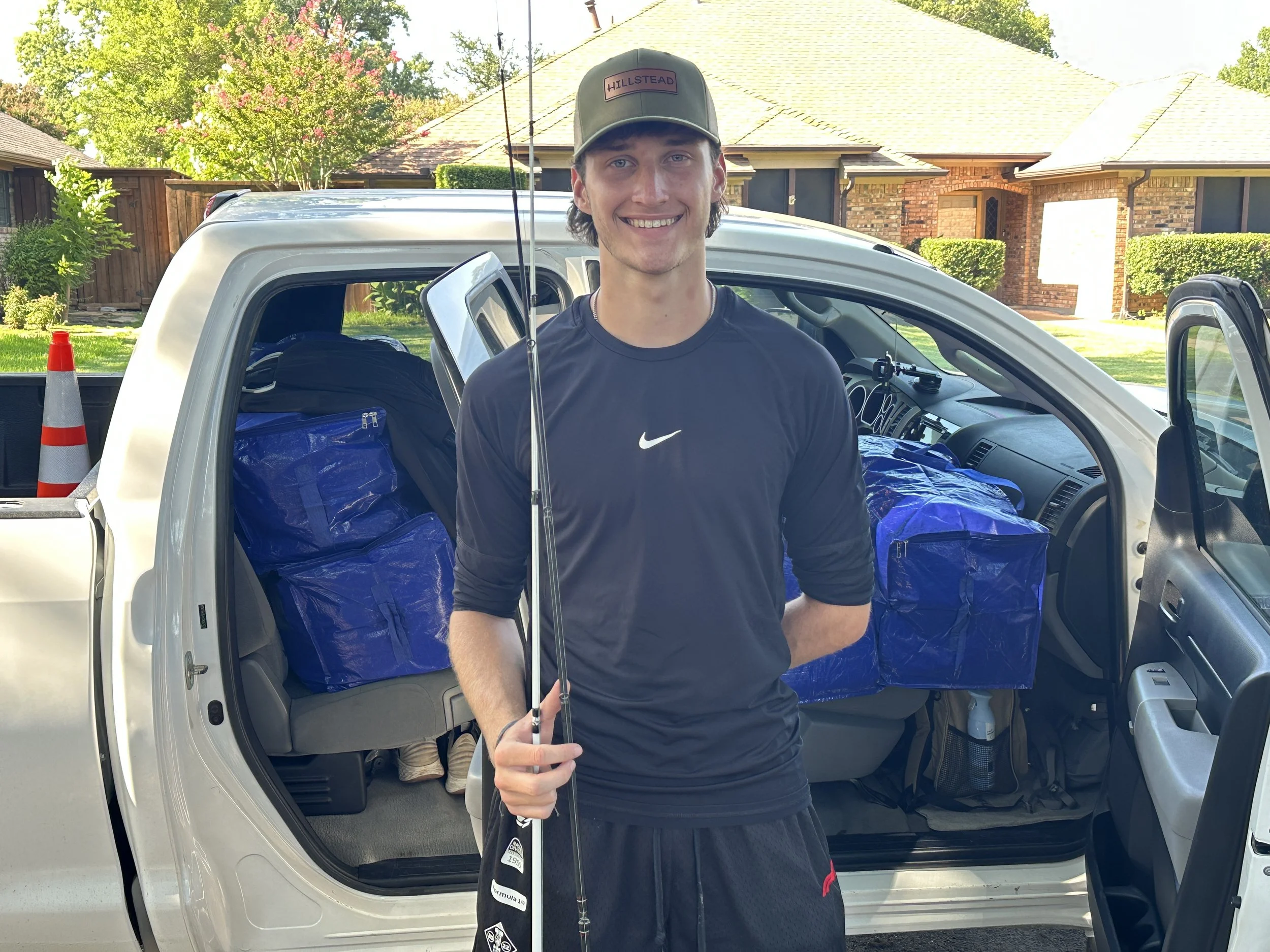  It all fit in the cab of his truck 