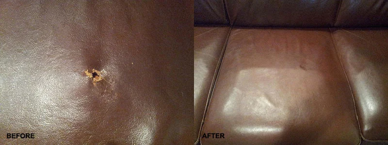 Leather Couch Hole Repair and Restoration Oakland County, MI - Leather Couch Hole Repair and Restoration Macomb County, MI - Leather Couch Repair and Restoration Wayne County, MI