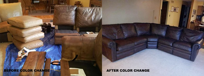 Leather Couch Color Change Repair and Restoration Oakland County, MI - Leather Couch Color Change Repair and Restoration Macomb County, MI - Leather Couch Color Change Repair and Restoration Wayne County, MI