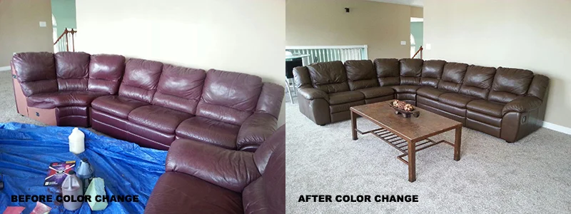 Leather Couch Color Change Repair and Restoration Oakland County, MI - Leather Couch Color Change Repair and Restoration Macomb County, MI - Leather Couch Color Change Repair and Restoration Wayne County, MI