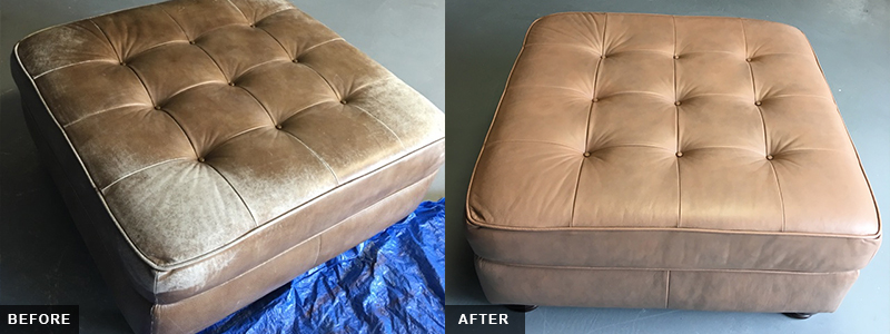 Leather ottoman Fatigue Repair and Restoration Oakland County, MI - Leather ottoman Fatigue Repair and Restoration Macomb County, MI - Leather ottoman Fatigue Repair and Restoration Wayne County, MI