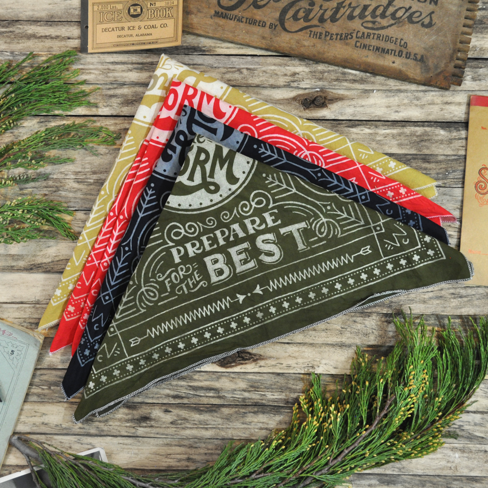 Green Folded Winter Cabin Bandana.jpg