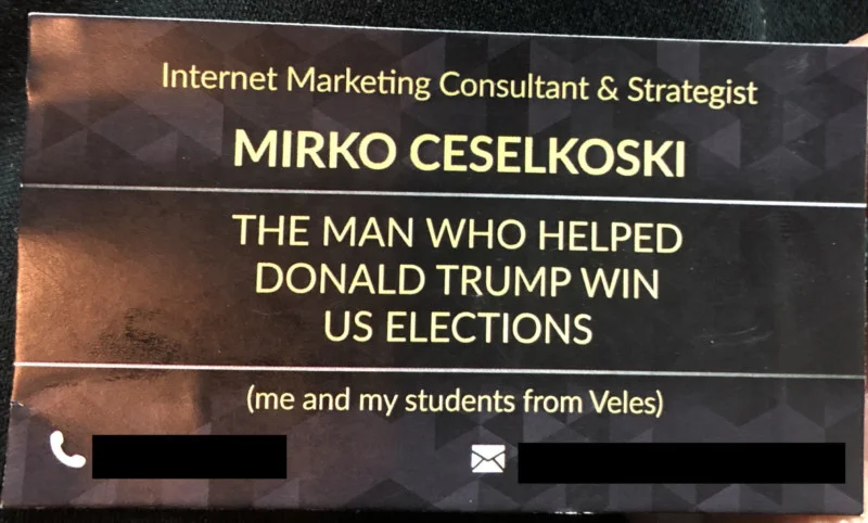 Source: Columbia School of Journalism's - Mirko Ceselkoski Business Card