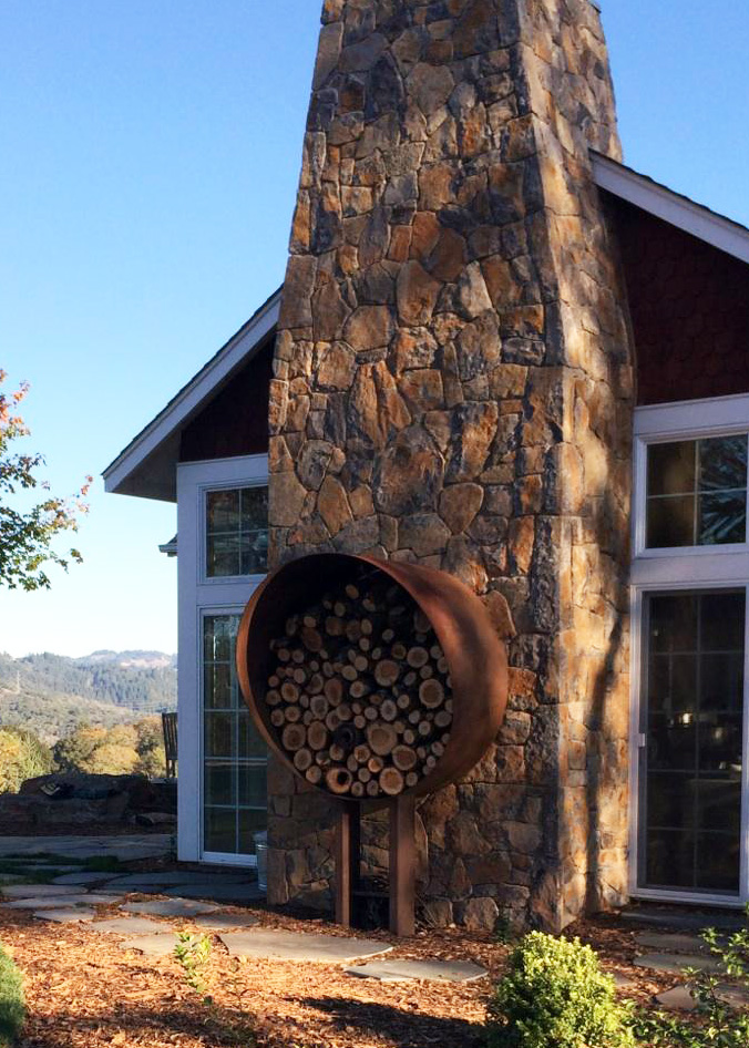 Sculptural Firewood Holder