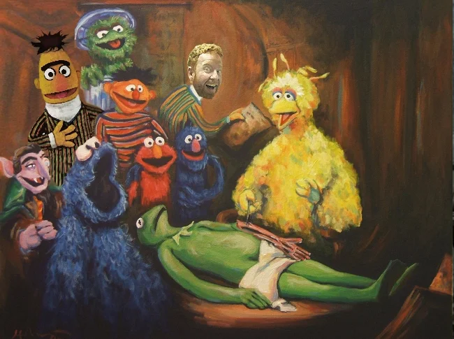  Kermit turned out to be a lot taller than we thought.
