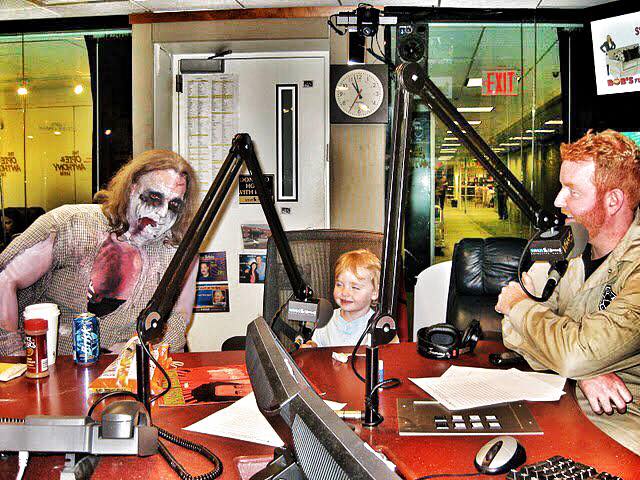  Left to Right: ECW Zombie, a kid, East Side Dave