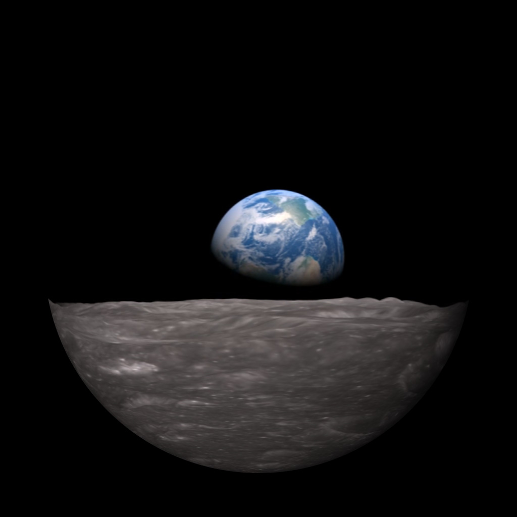 1968 Apollo 8 "Earthrise" simulation by NASA Scientific Visualization Studio.