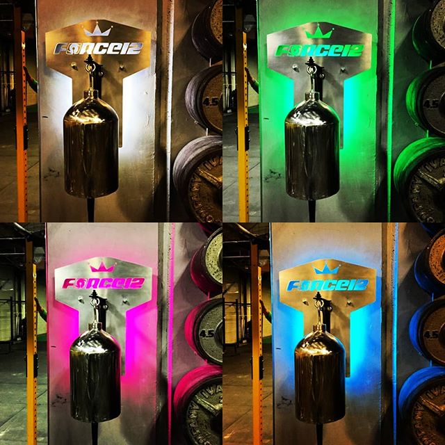 Force12 Training Center Bell. Cnc plasma cut aluminum and led backlit sign @force12_coachwillson