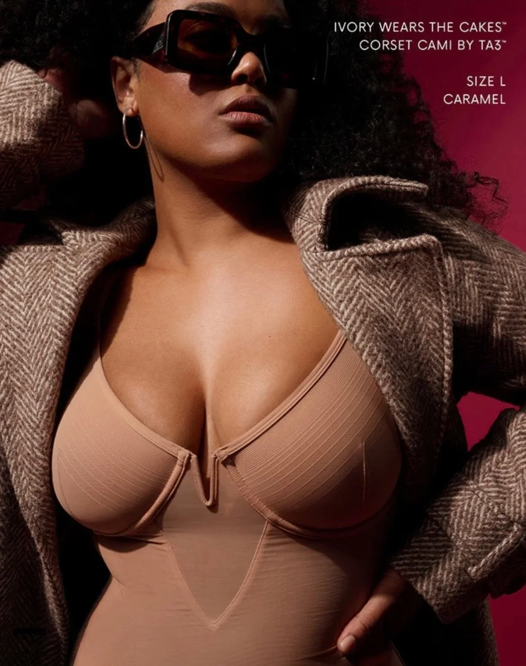 IVORY for @cakesbody in New York! 📸 #model #advertisment #marketing 

Get @reshare_app &bull; @ivory.d_ Me for CAKES Corset Cami by @ta3 🤎🥹💕
.
.
@cakesbody 
Agency: @thecurvnyc 
Hair: @leauxmane 
Makeup: @lindseytropmakeup 
Photo: @cartergrotta 
