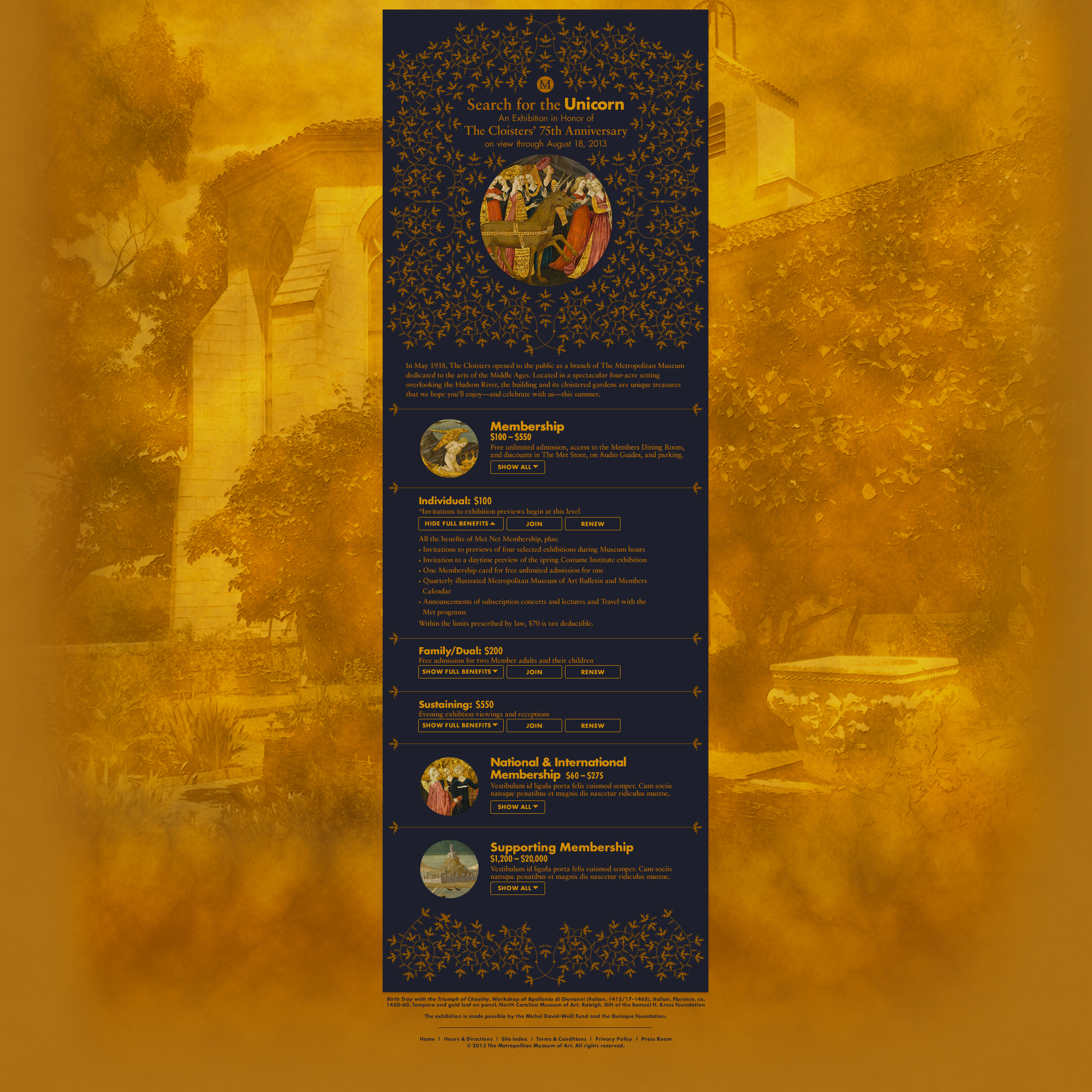 Proposed landing page. 
