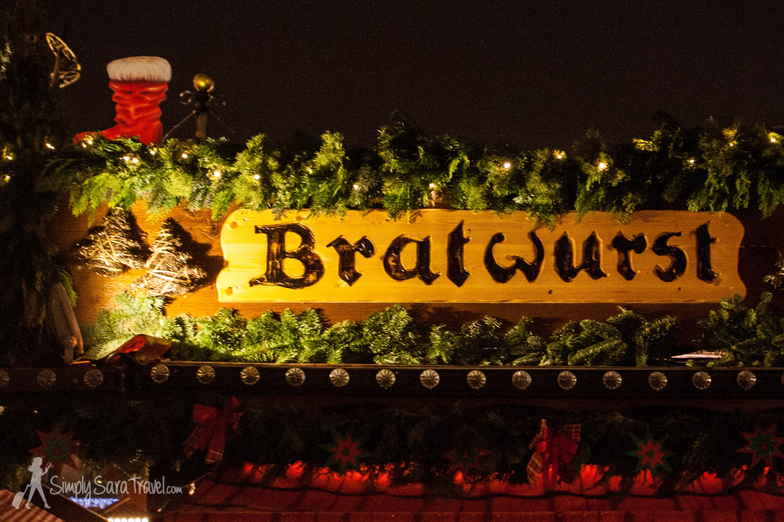 Dinner in Dresden one night was a meter-long bratwurst, folded in two to fit on a bun. I got the impression that the stand didn't see many non-German tourists. His reply when we said we were from the US? "Well, that's a long way to come for sausage!"