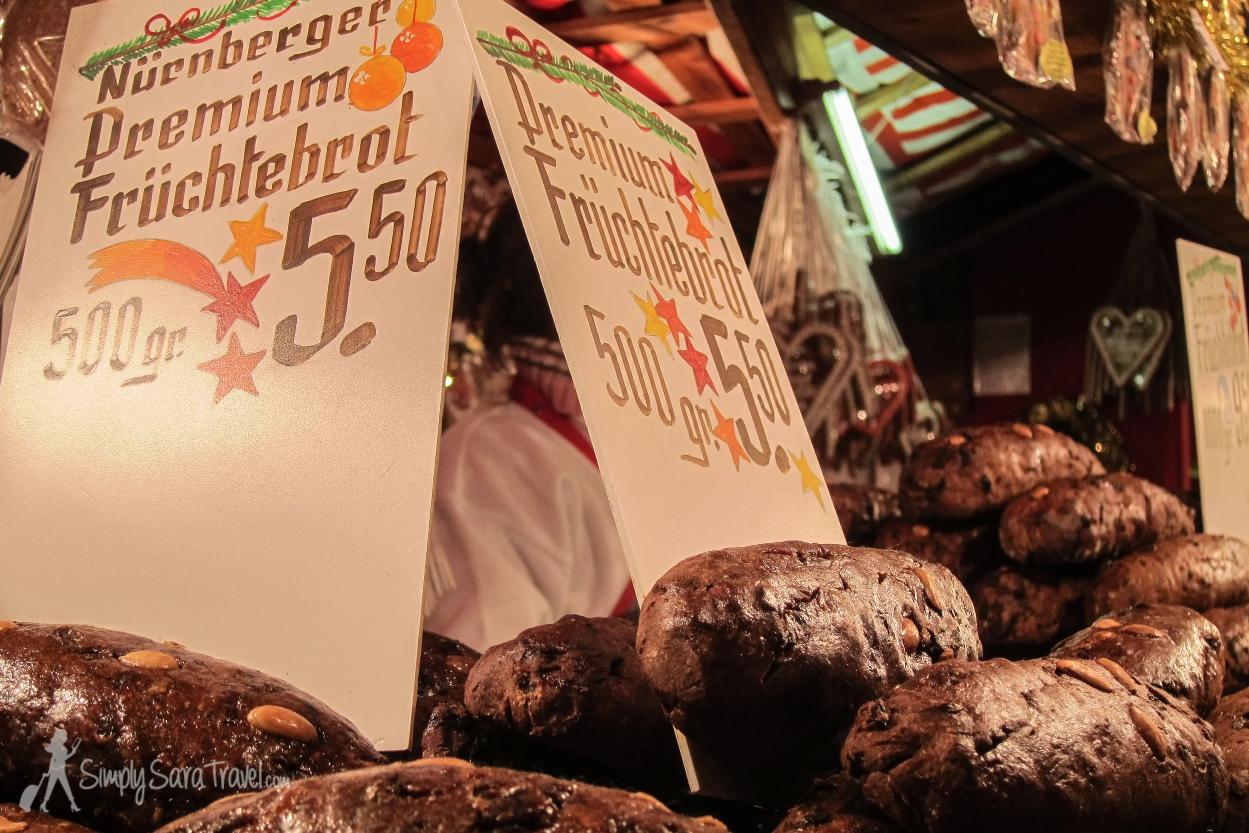 Here's some Früchtebrot (fruit bread) from Nürnberg. Sadly, I don't have any pictures of the specialty that I really loved from that town, which were soft gingerbread-like cookies called Lebkuchen . I must have eaten them too fast to document!