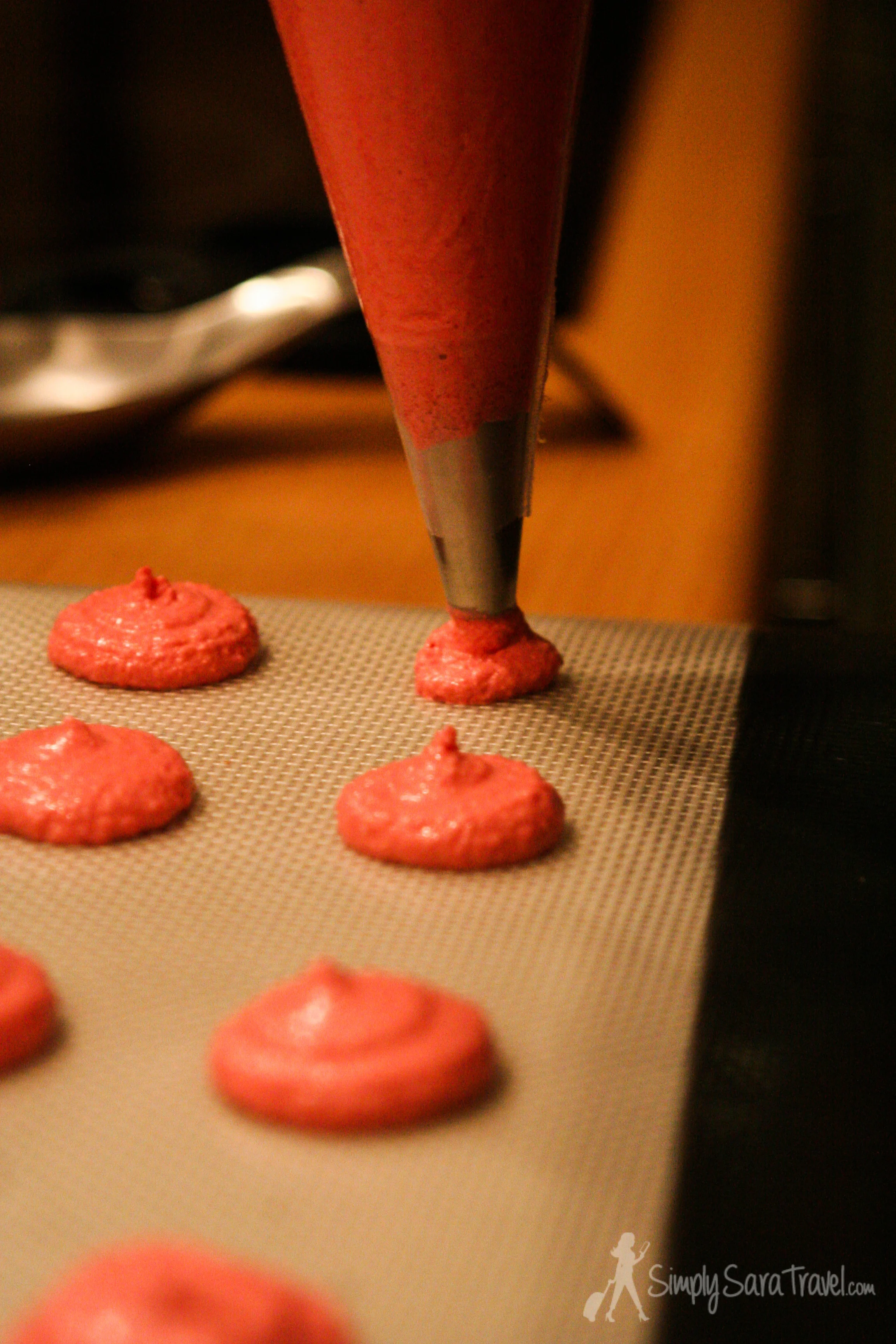 The hardest part was baking the cookies in a glorified toaster oven as our apartment does not have an oven! 