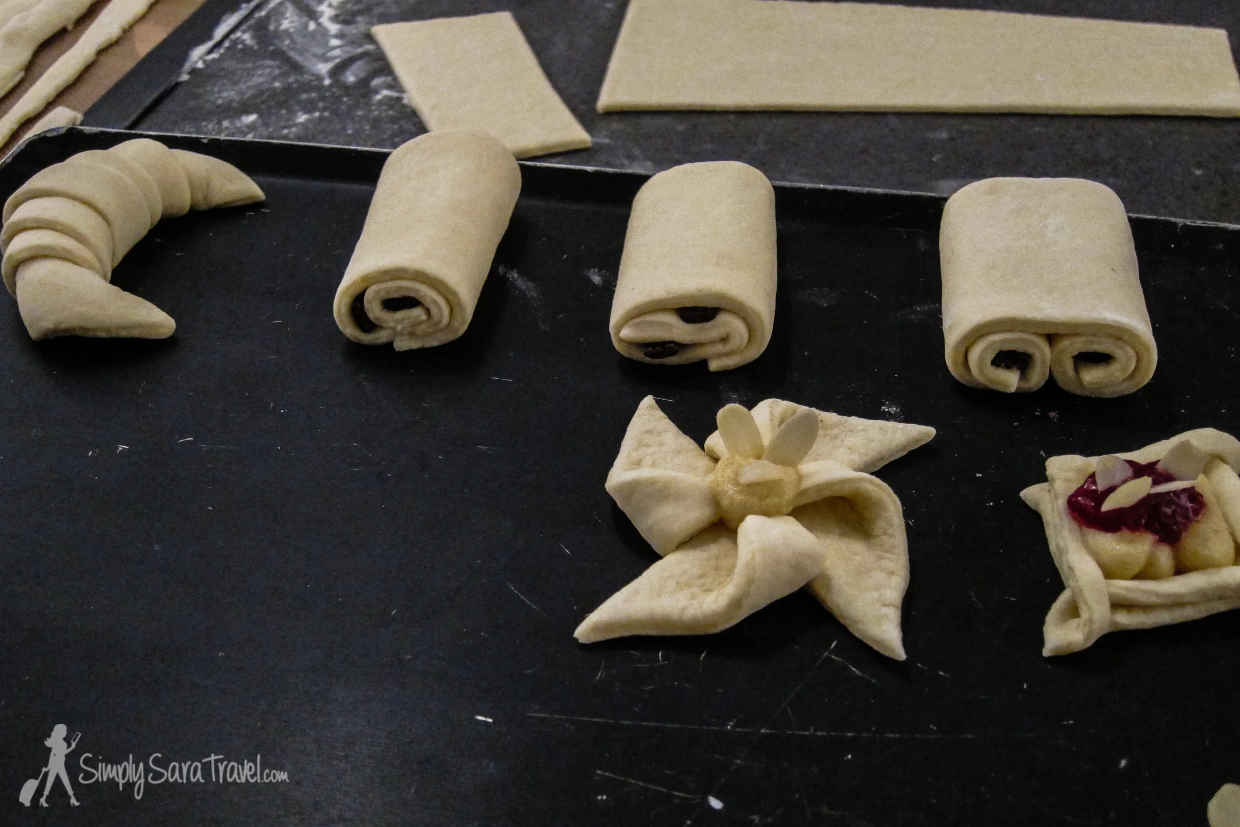 There are so many pretty shapes you can make with the almond croissants! 