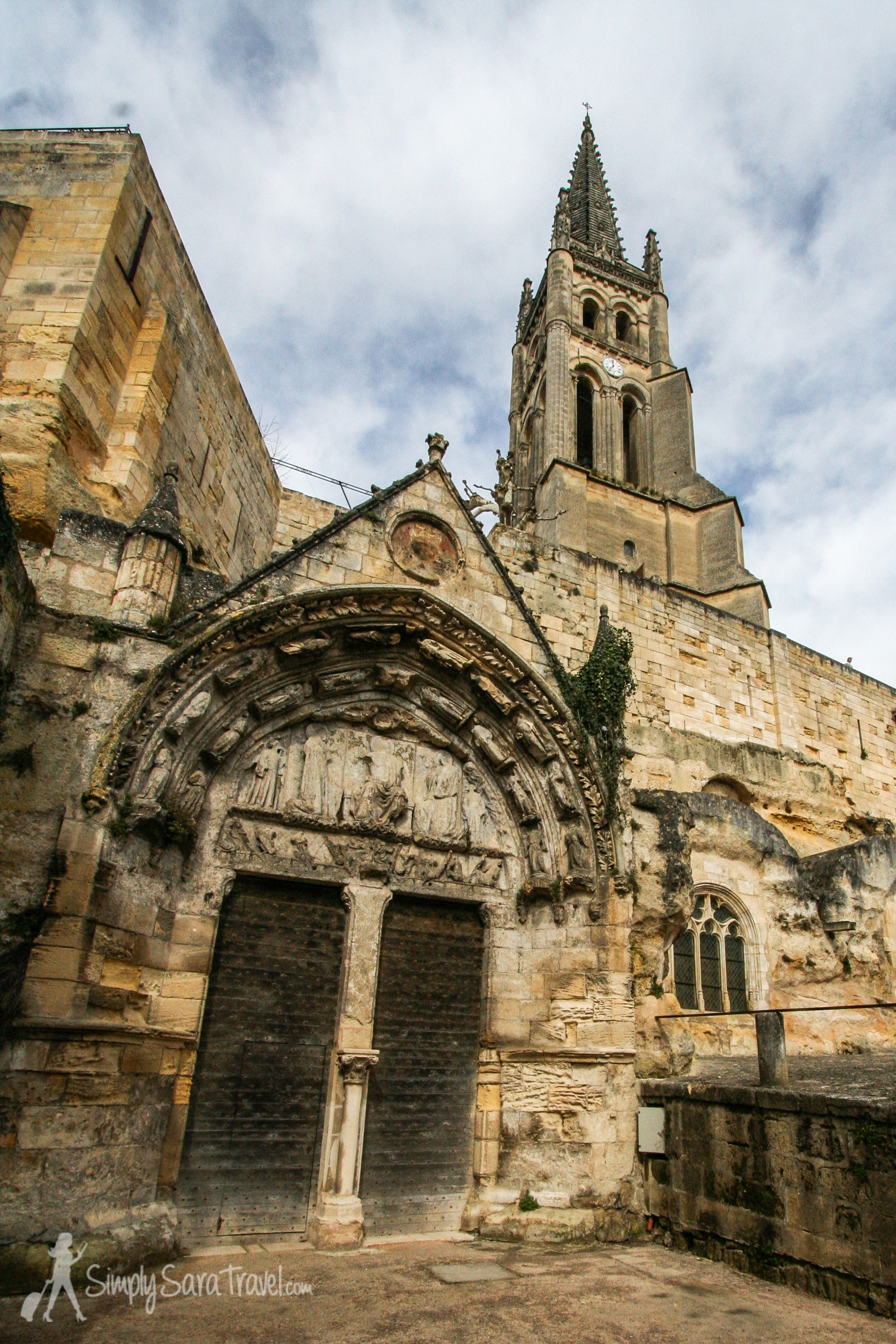 The entrance to the Monolithic Church