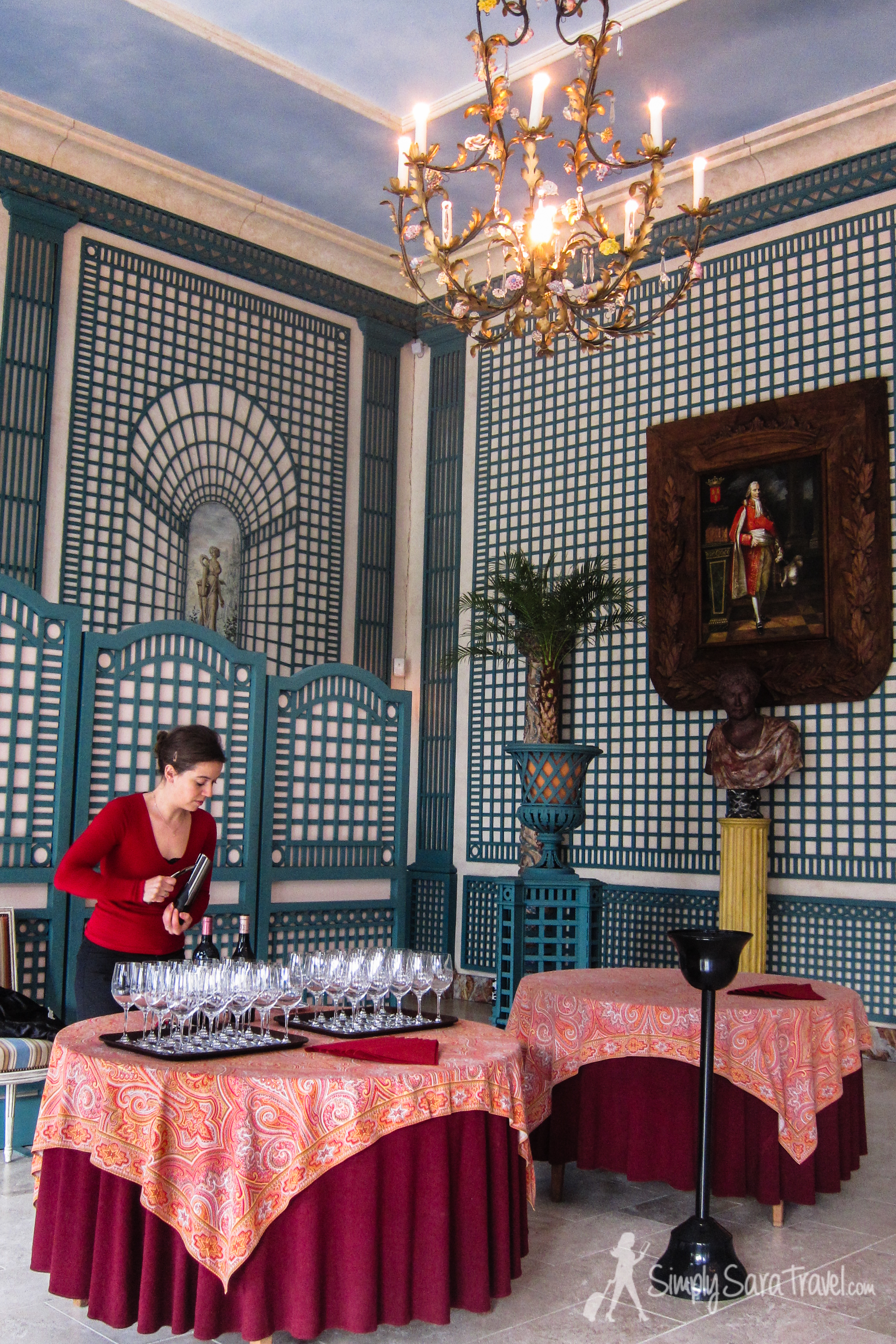 After the tour, we were invited in to the elaborately decorated tasting room.