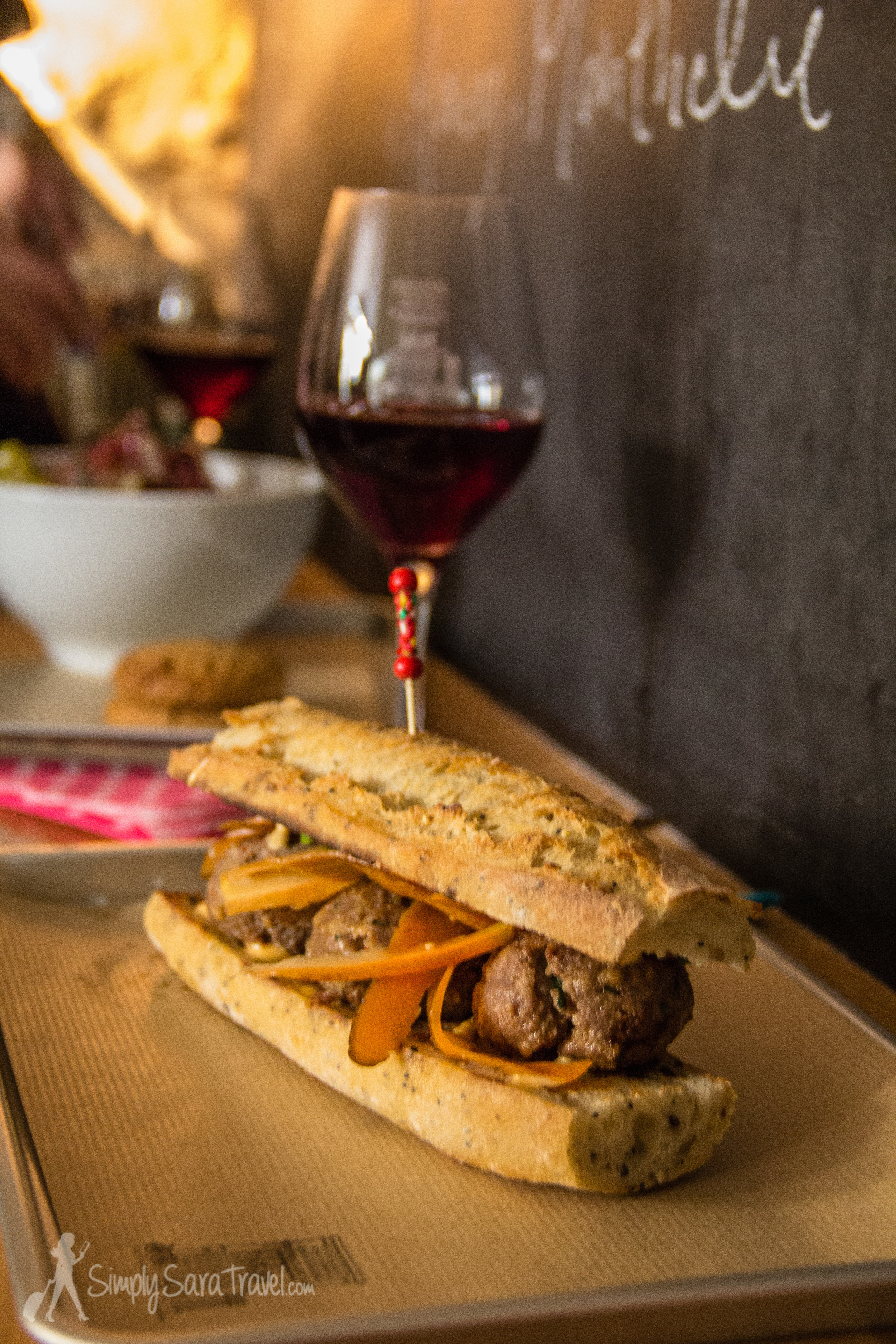 No introduction needed - the duck meatball sandwich