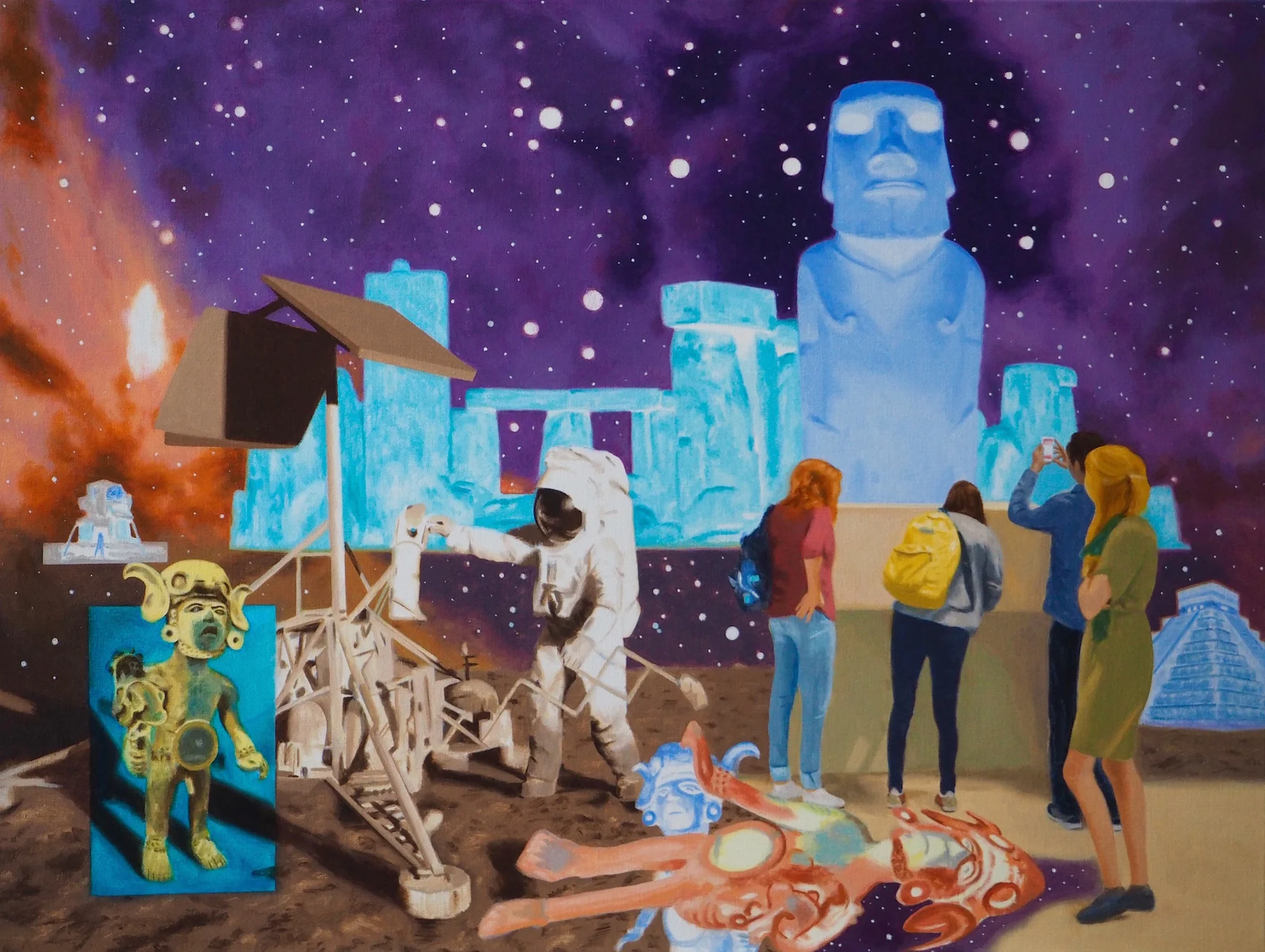   The answer is in the stars  2015   oil on linen, 91.5 x 122 cm 