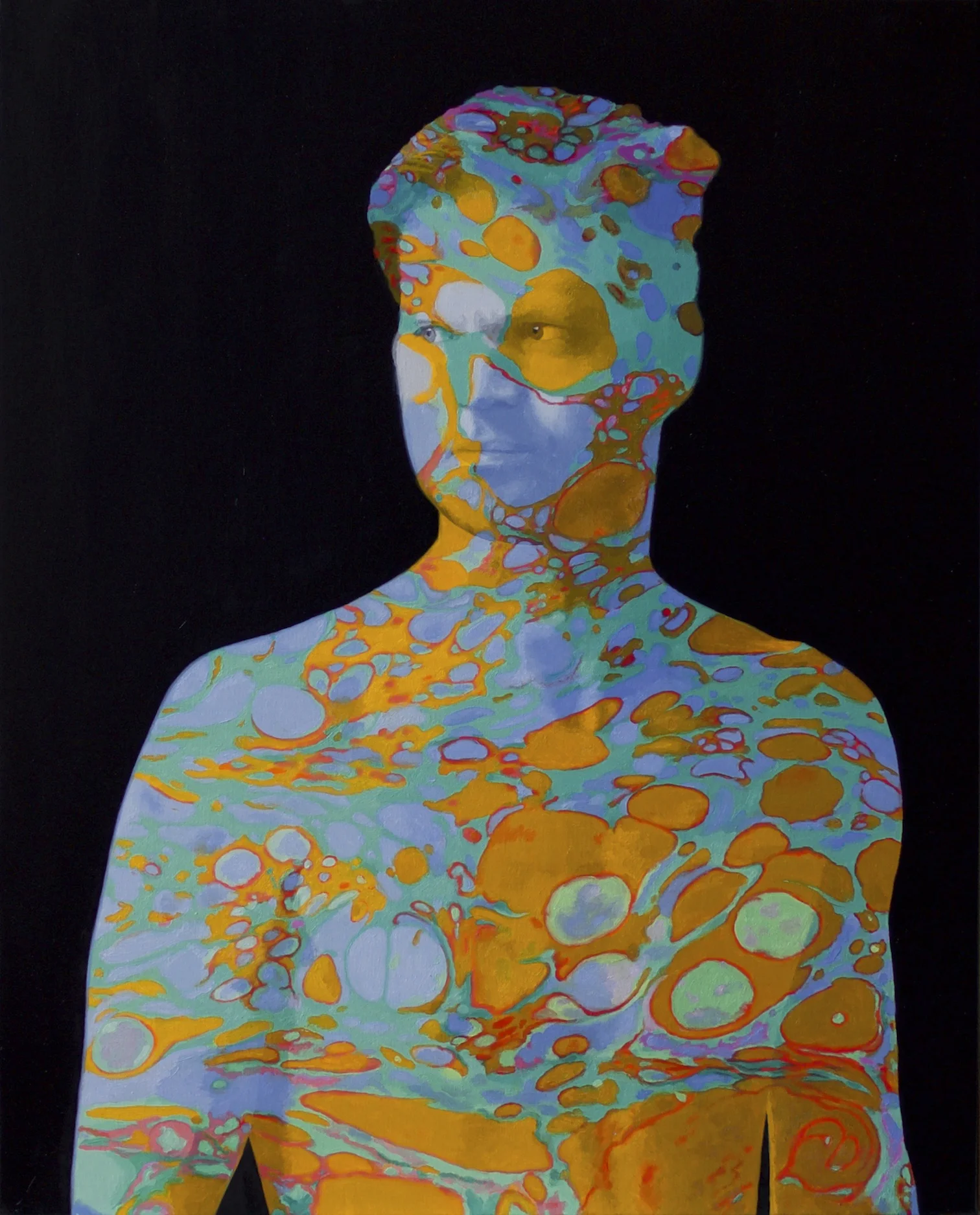 Deep was the sleep of the dreamless. Was he to arrive among the radiant? 2019, oil on linen, 76 x 61 cm