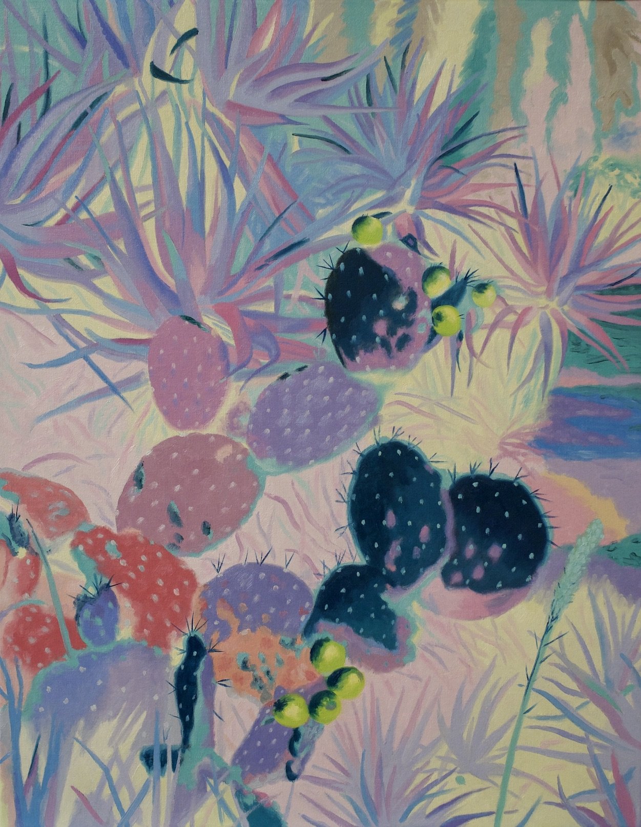   The secrets of some wondrous thing 		  2022    oil on linen    71 x 56 cm 