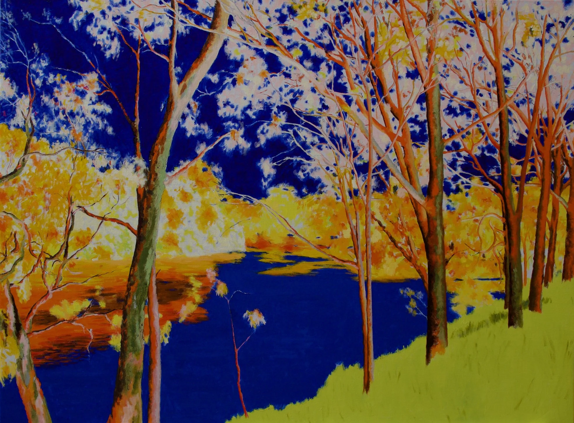   A very special day down by the Yarra   2024   oil on linen   101.5 cm x 137 cm       