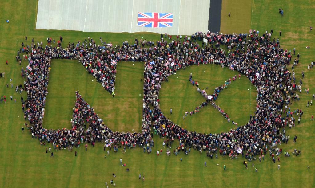 Not all one way traffic; 5000 gather in Edinburgh yesterday