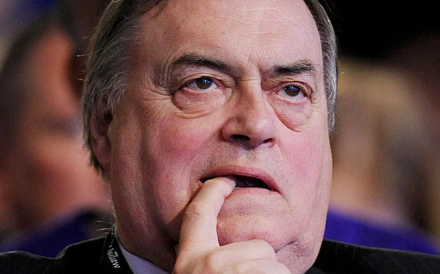 Mr Prescott can't wait for lunch and snacks on the nearest available piece of red meat