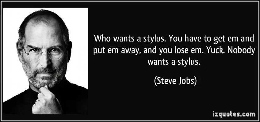 Today, Apple Geeks the world over are wracked with guilt and torment; they know Steve wouldn’t approve but oh, they want one of those $99 pencils…. 