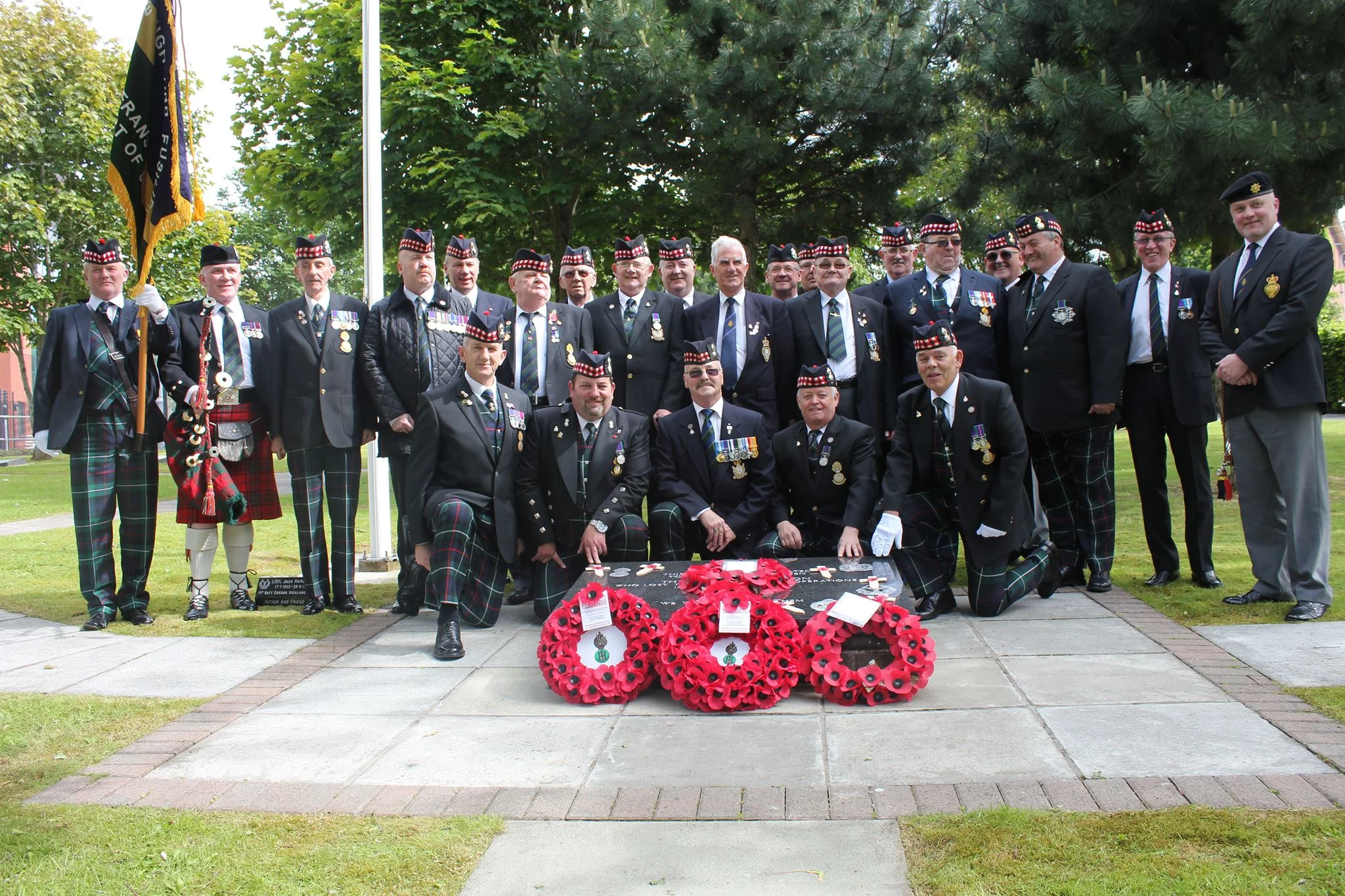 RHF Veterans visit the Memorial Garden to remember members of the 1st Bn killed in NI