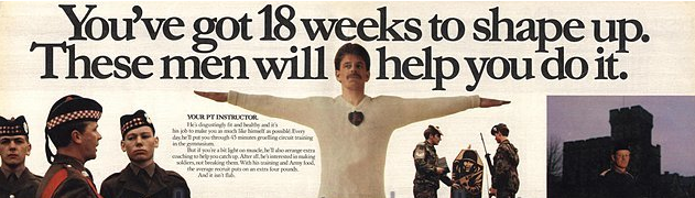 From a 1970"s recruitment poster. By coincidence, the Corporal standing beside the target was my training Corporal in basic training at Glencorse. He was Royal Scots, hell of a sniper too.