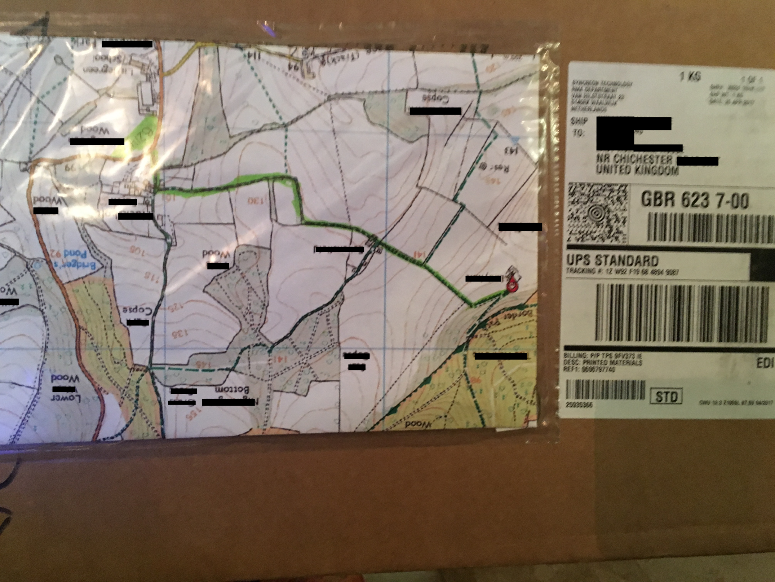 When home is remote enough for the courier company to put a map on the parcel.