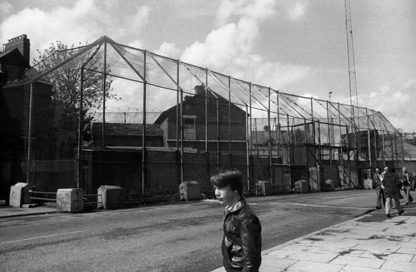 Andersonstown RUC Station before it was remodelled by PIRA.