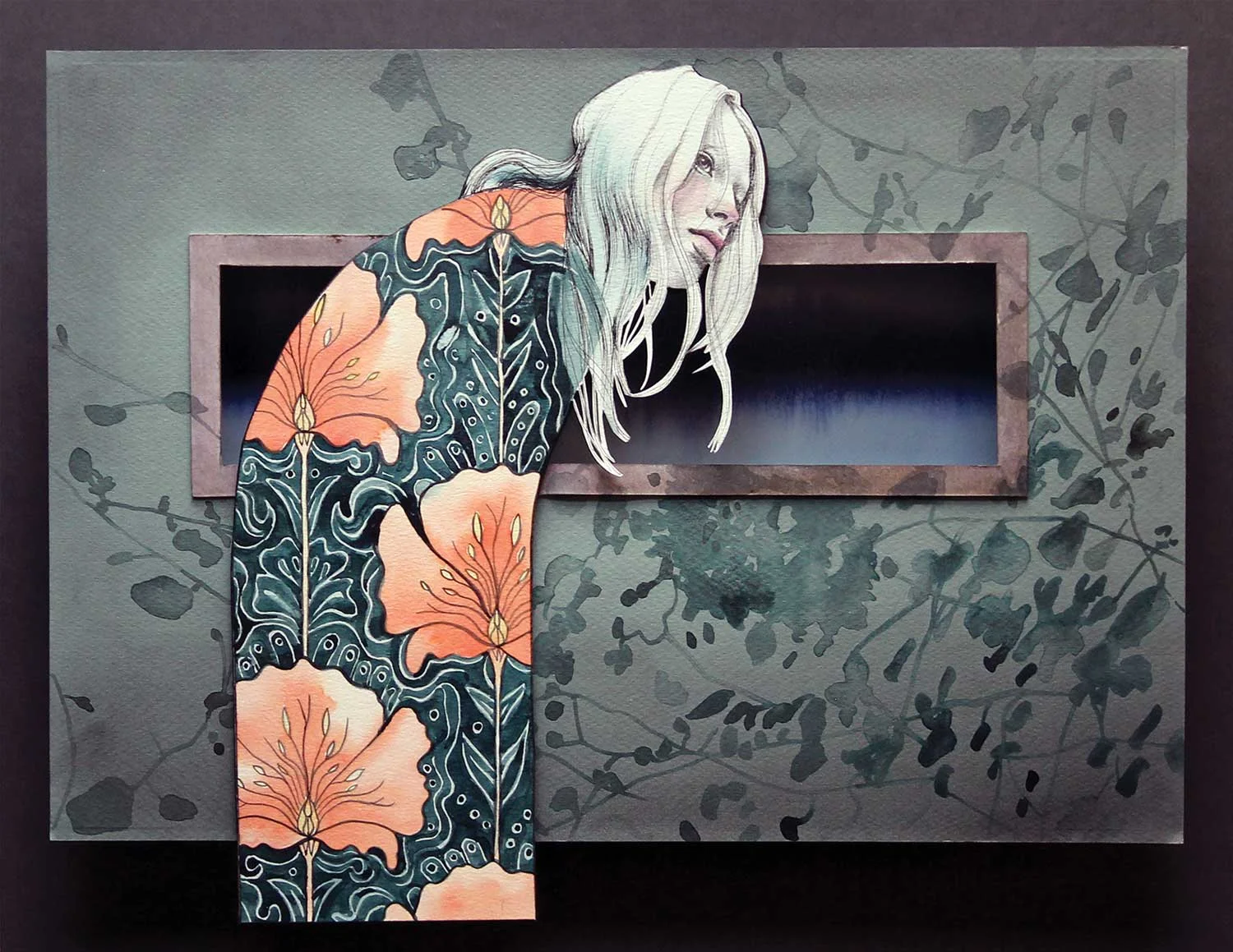 all the more near, 21.5"x16.5", mixed media, 2015