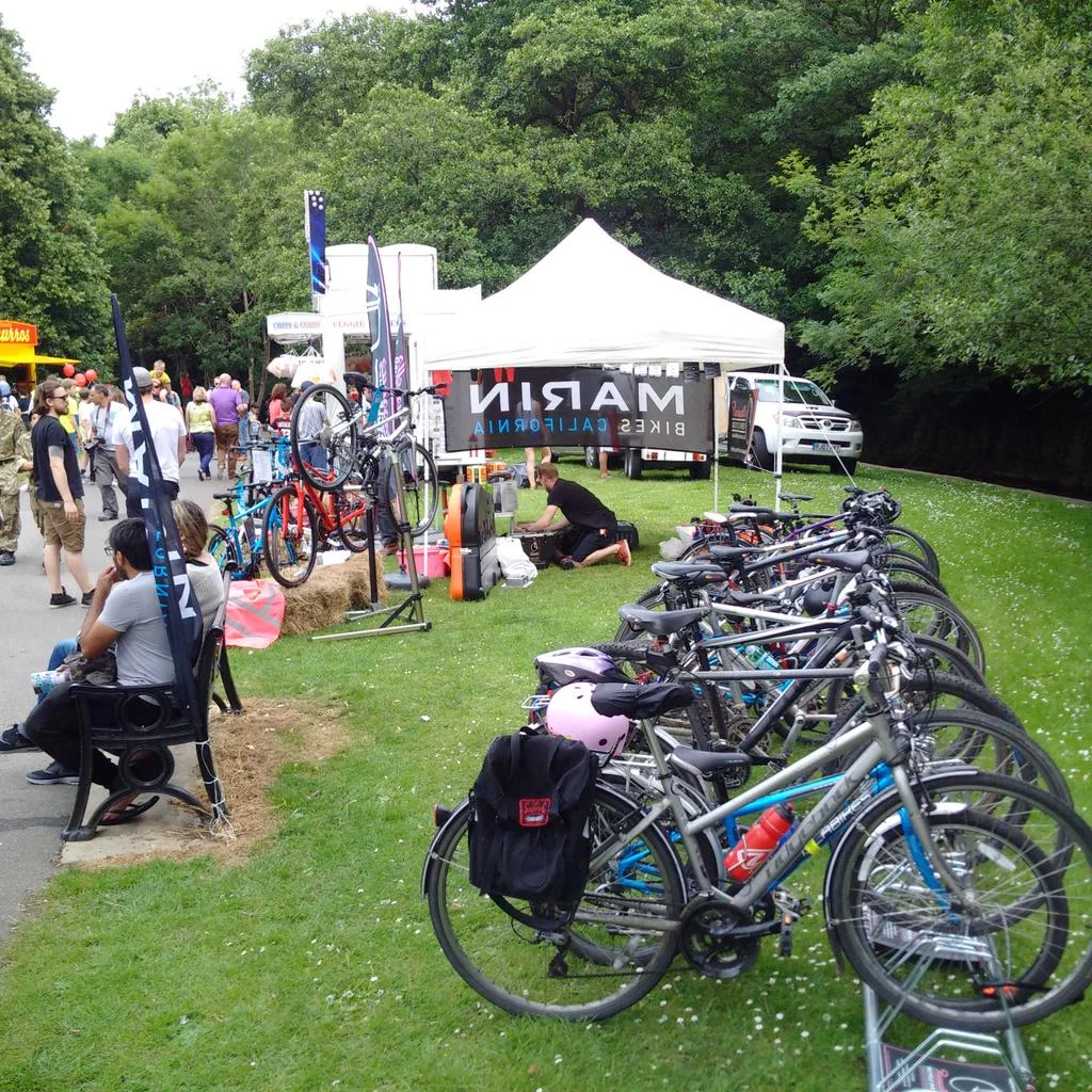 Russell's Bicycle Shed: created the official bike park at Cliffhanger 2015, Sheffield.