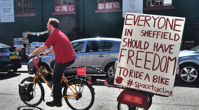 Cycle Sheffield campaign for #space4cycling in Sheffield.