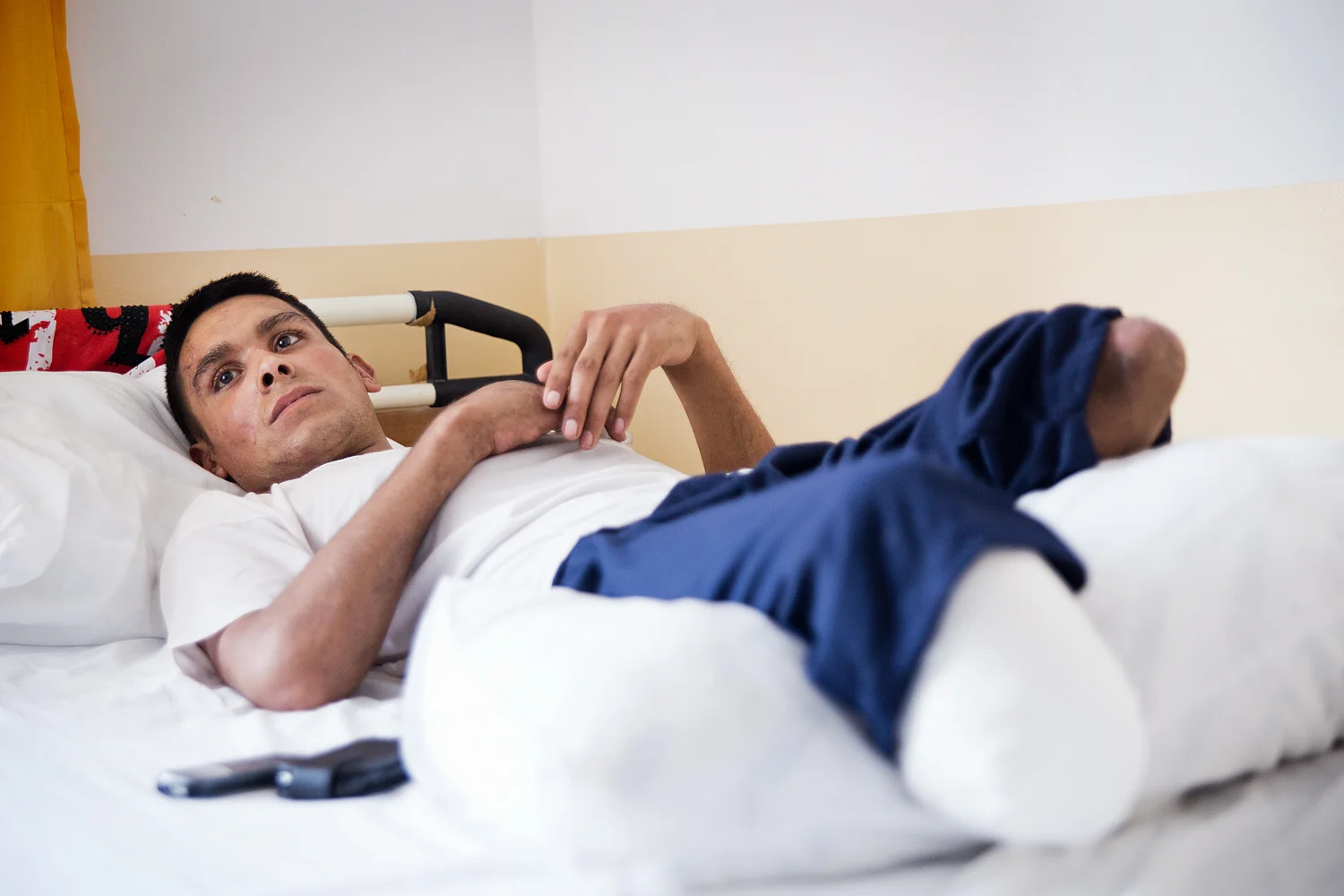  Once he can leave the hospital, he hopes to be fitted with prosthetic legs.&nbsp; Once he learns to walk again, he wants to head back to his friends and help them fight. He’s not sure how. &nbsp;"Maybe by cooking," he says.&nbsp;   
  
   
  
    
 
