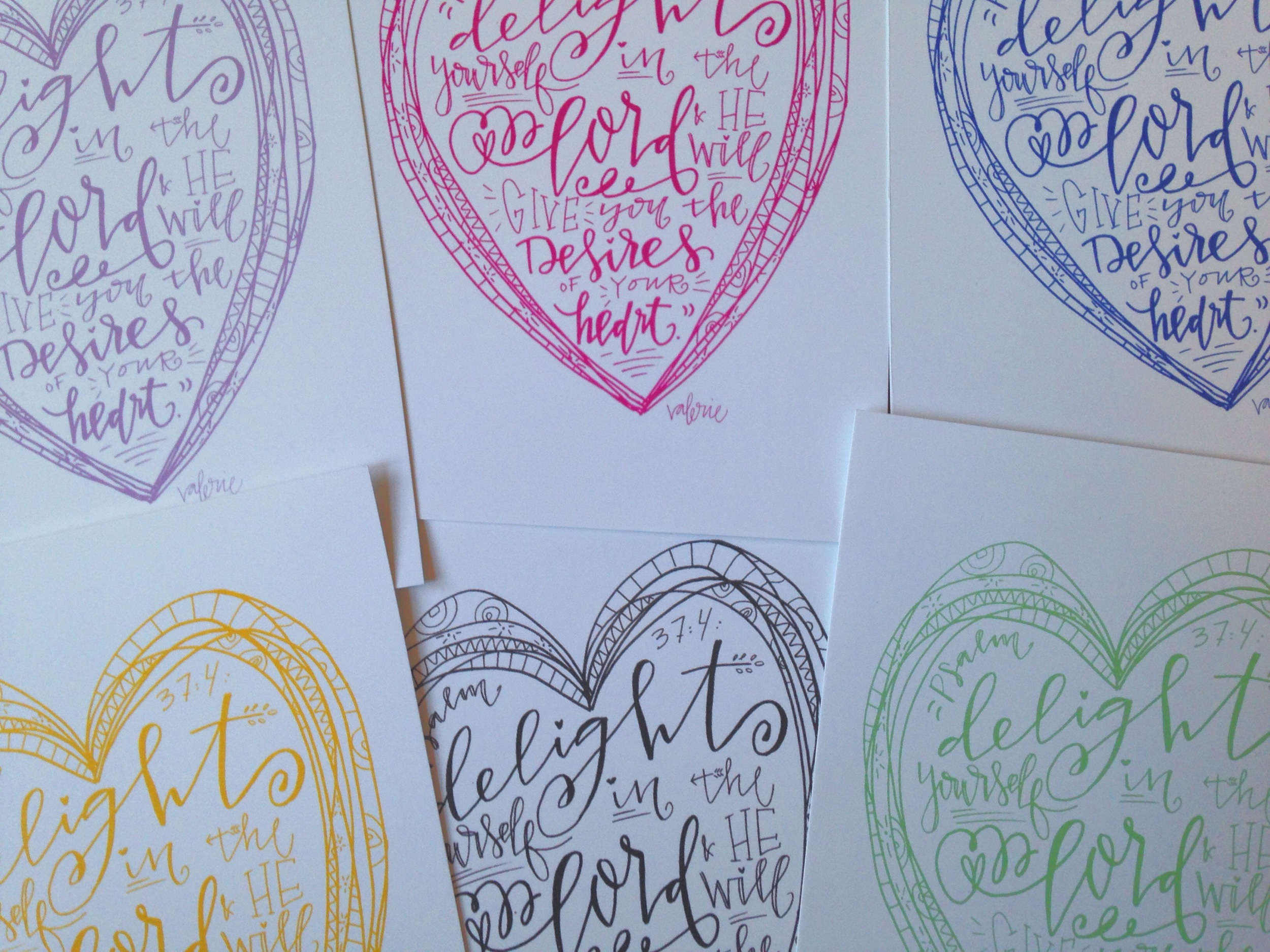 Additional Colors of the "Desire's of Your Heart" Art Print