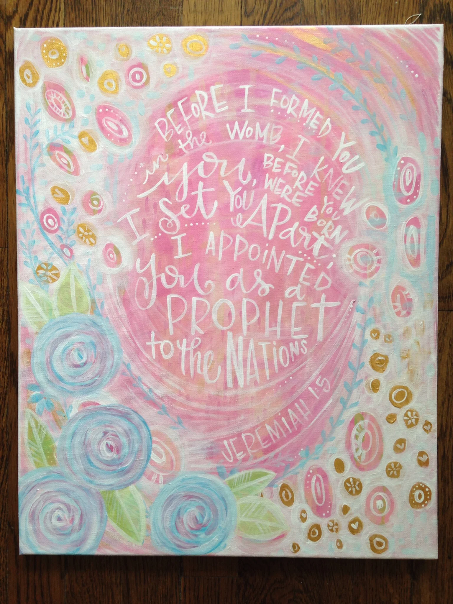 I was much more pleased with this than my first finished stage--/ flowers were the perfect touch.