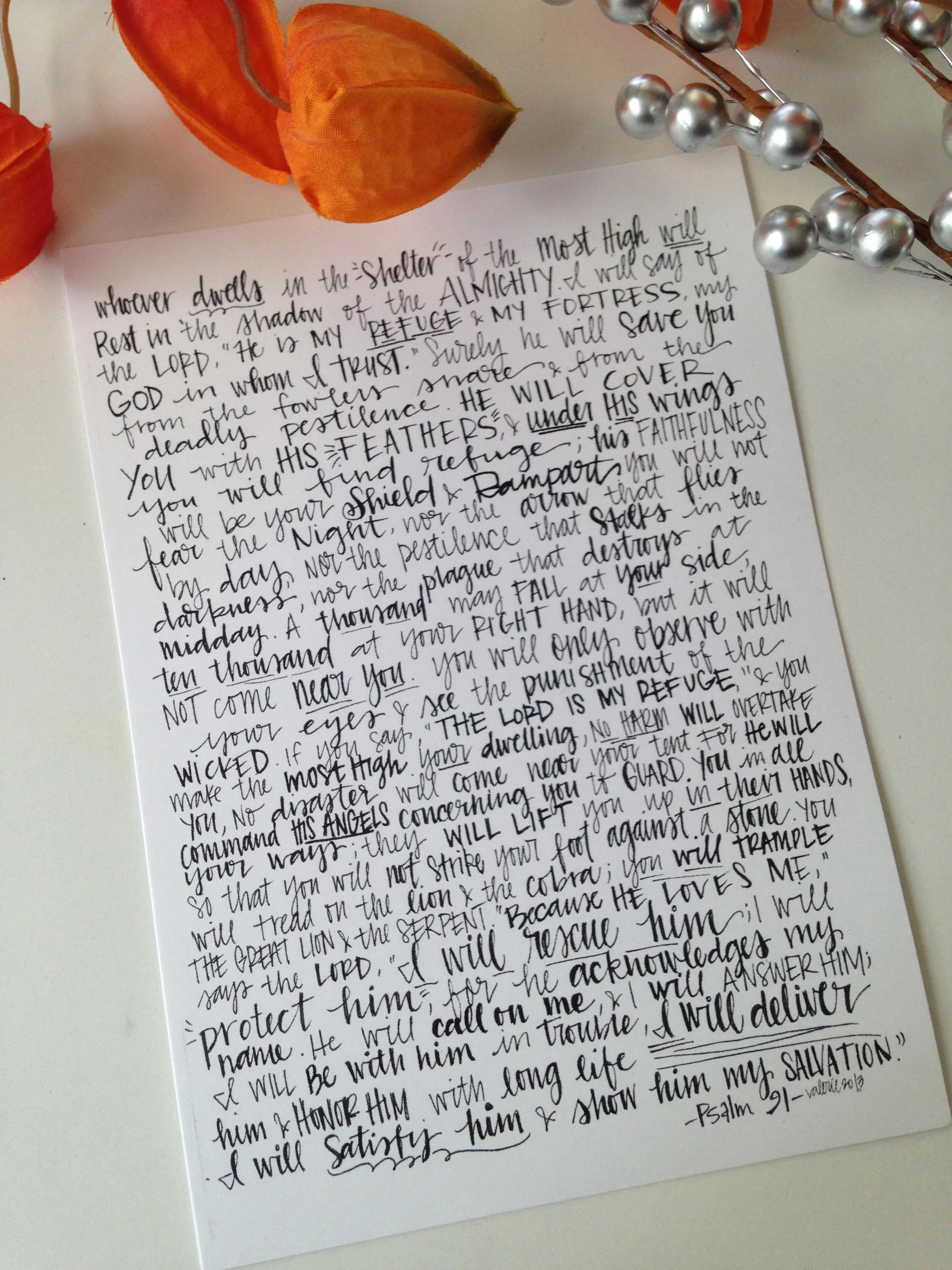 "Psalm 91" Art Print