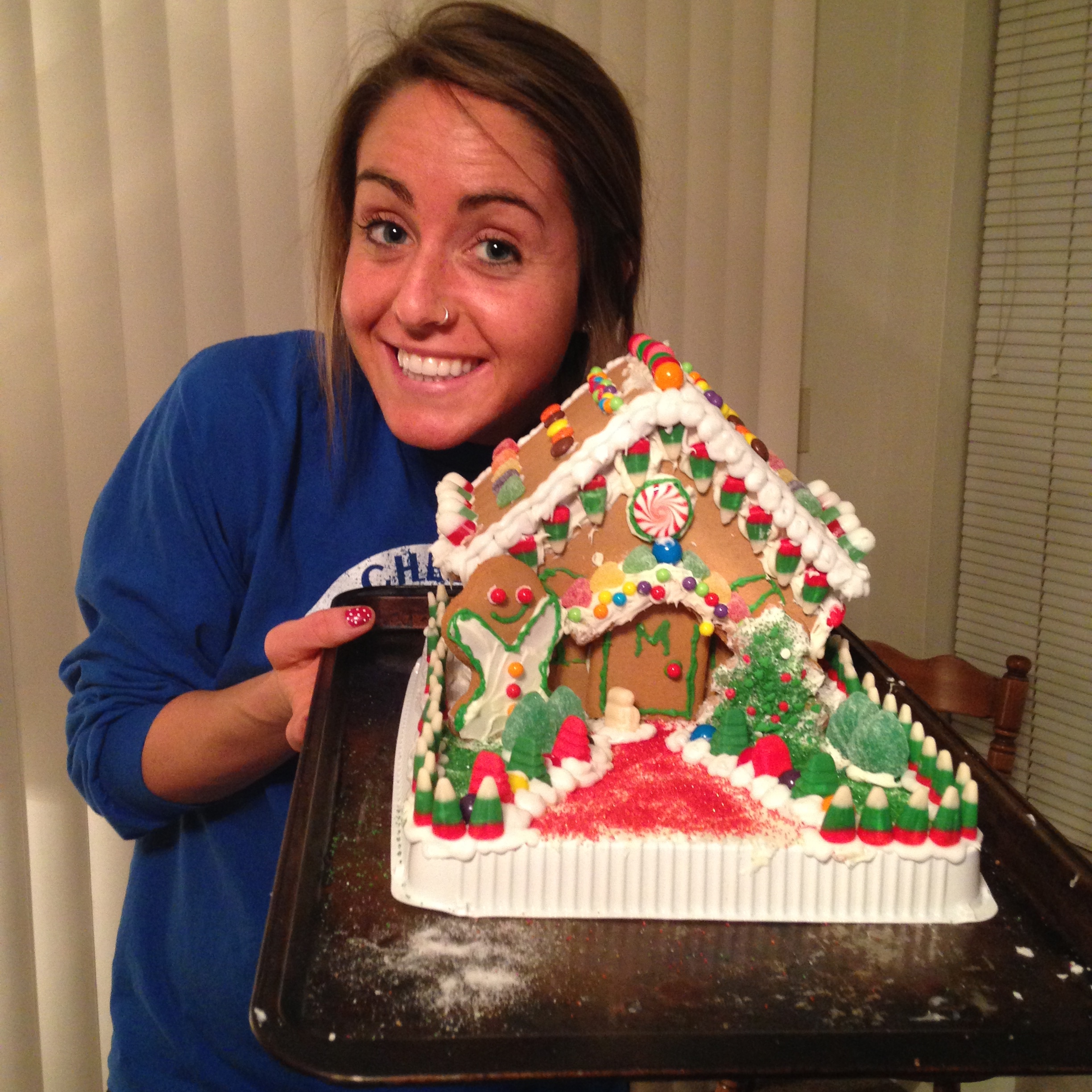 ((We learned how hard it was to make a gingerbread house))